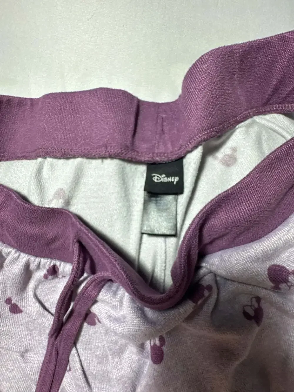 Disney Minnie Mouse Women's Pajama Jogger Pants Purple with Bow Print - Picture 6 of 7